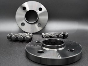 FIAT 500e Gen2 Wheel Spacers - CFP - 16mm - Black - set of 2 w/ extended bolts